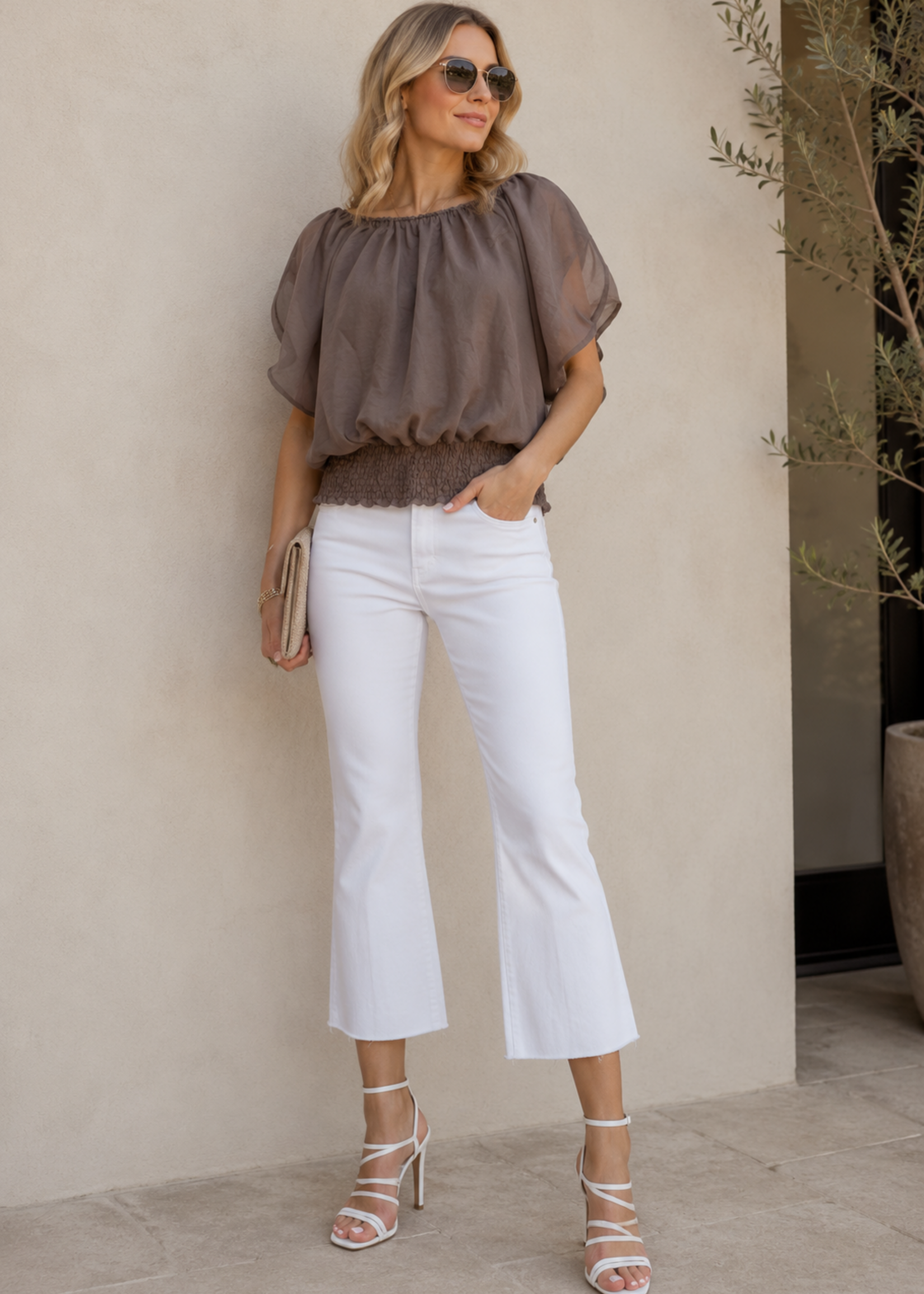 Banded hem blouse +3 colors