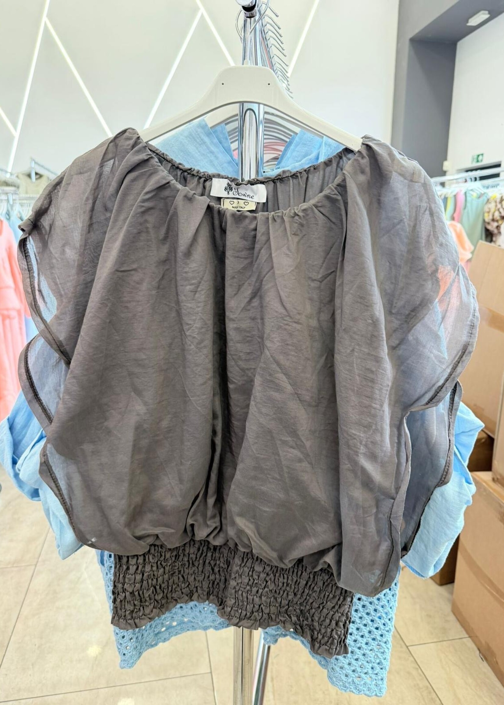 Banded hem blouse +3 colors