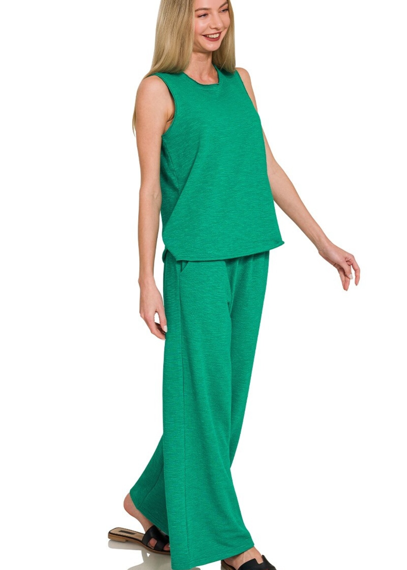 Slub tank/pant set +5 colors