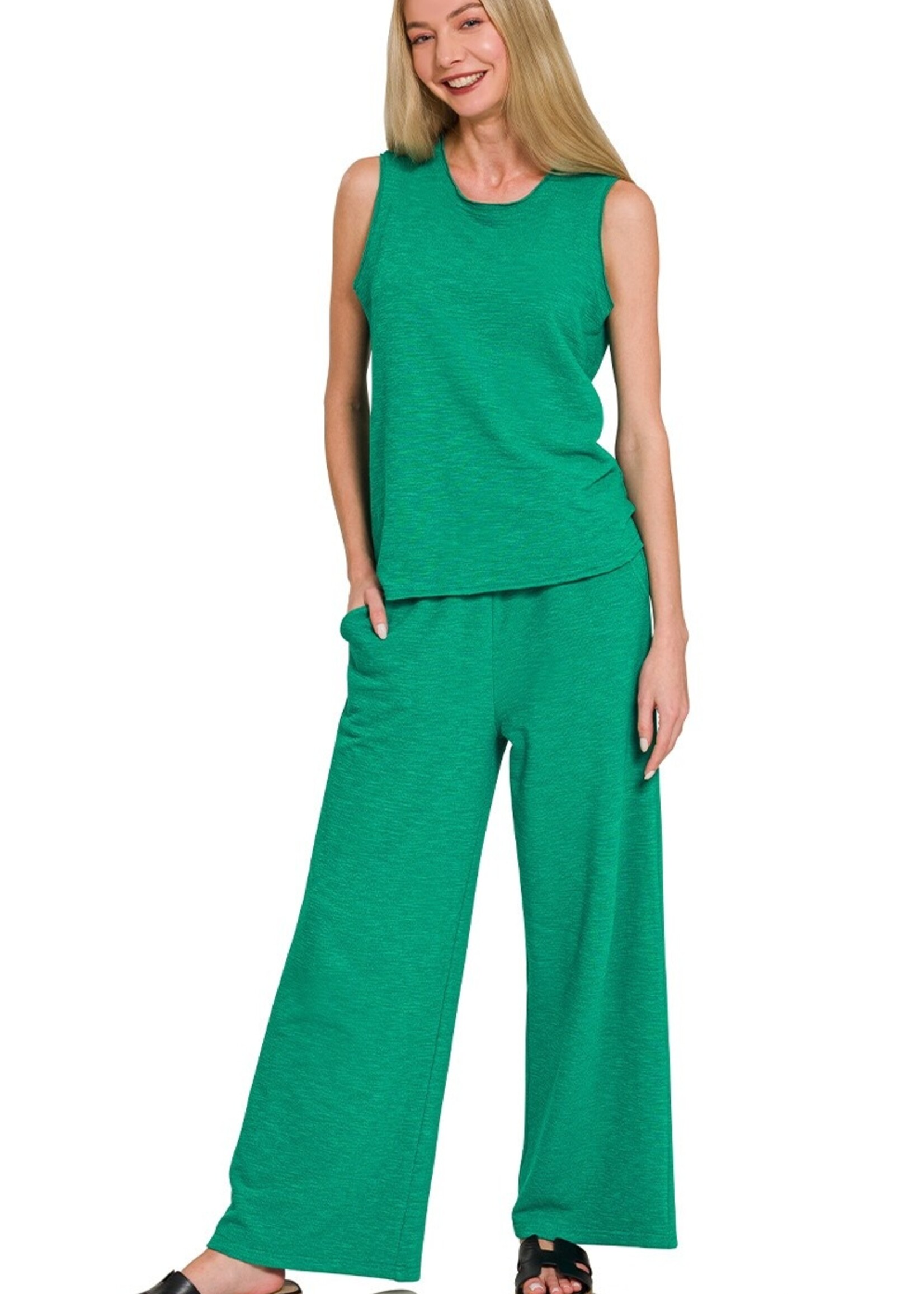 Slub tank/pant set +5 colors