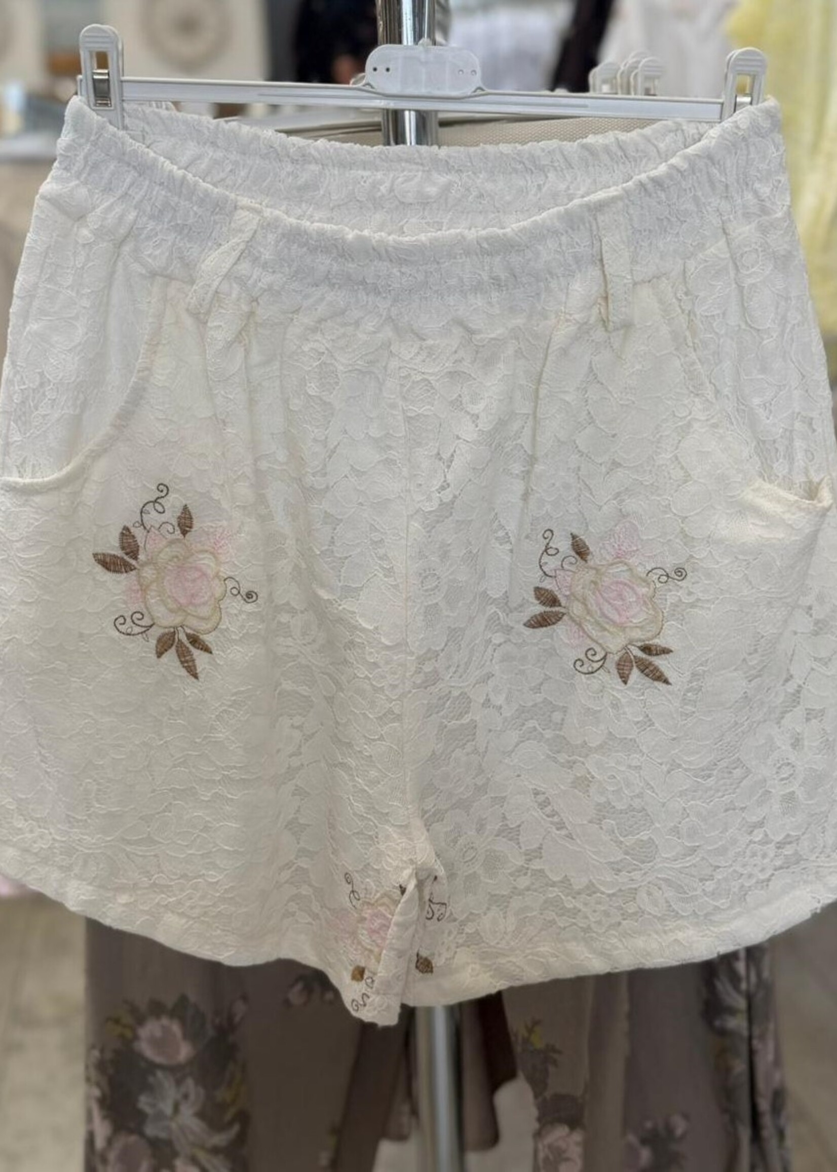 Lace flower shorts
