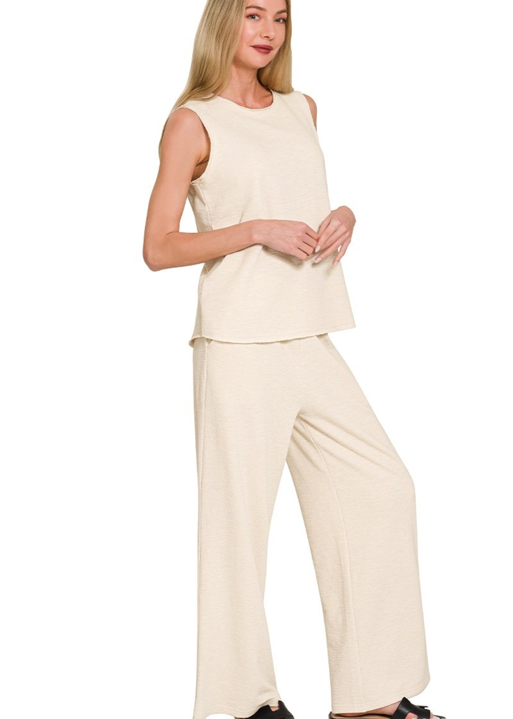 Slub tank/pant set +5 colors