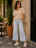Crochet collar button down +2 colors