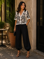 Two tone crochet top