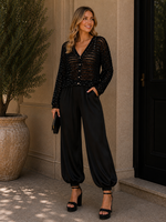 Sequin crochet cardigan