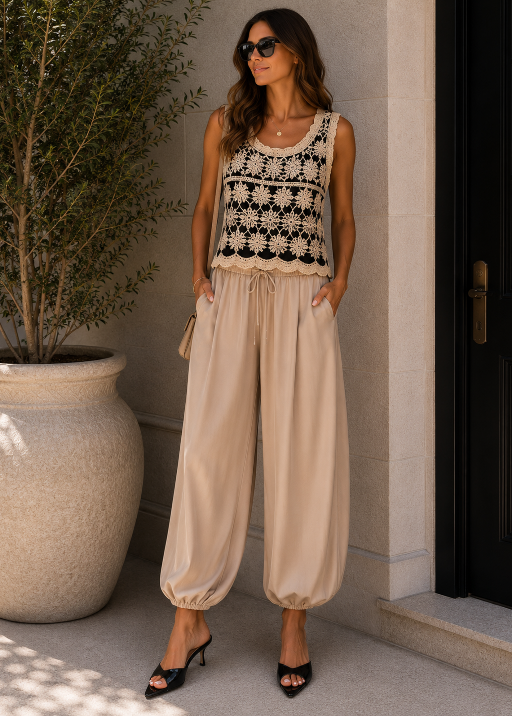 Crochet flower tank +2 colors