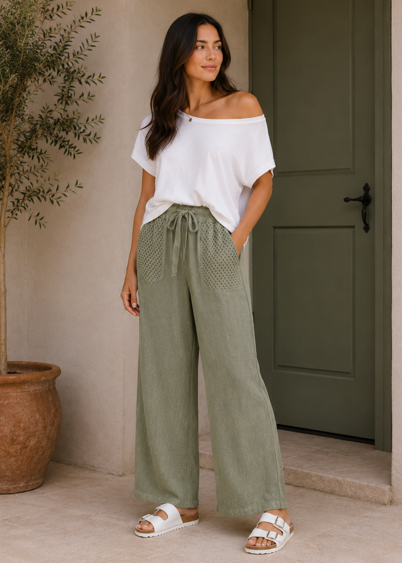 Crochet pocket pant +2 colors