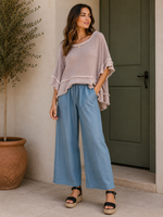 Mesh frayed top +3 colors