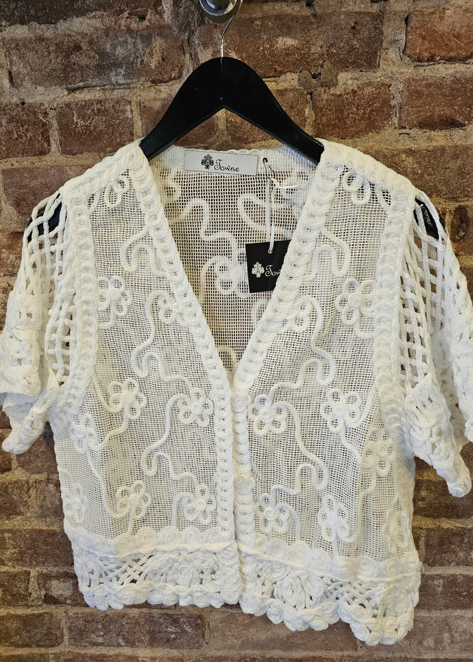 Mesh and crochet mix top +2 colors
