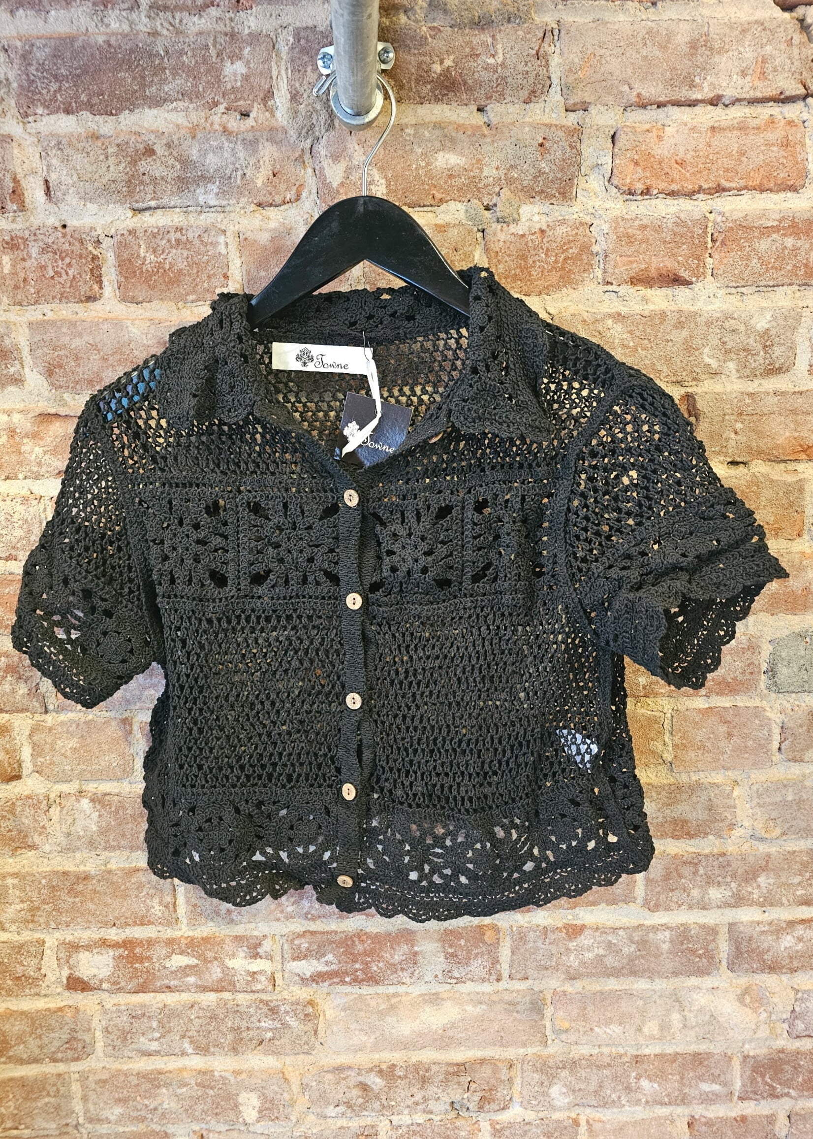 Crochet collar button down +2 colors