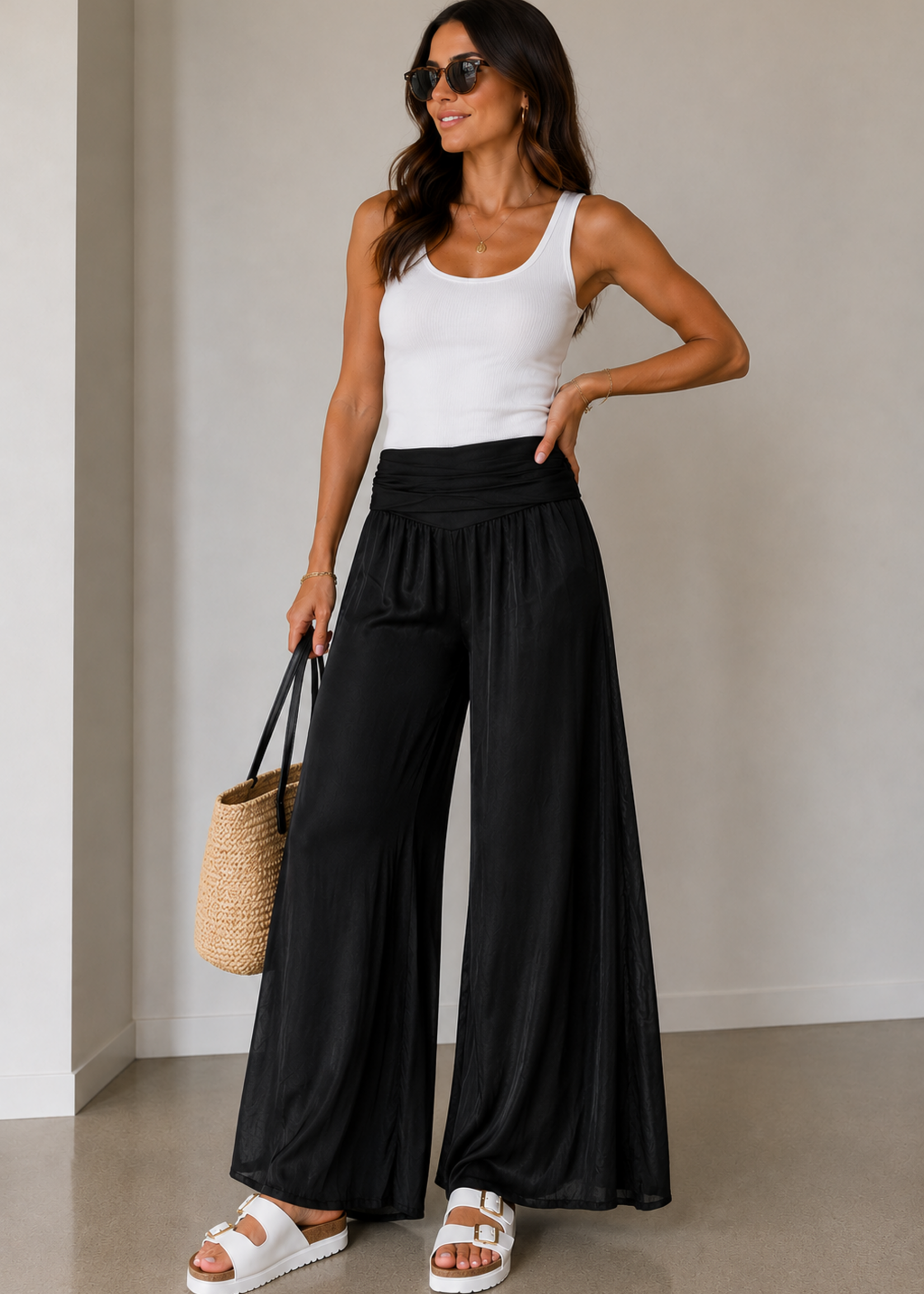 Silk wideleg pant +4 colors