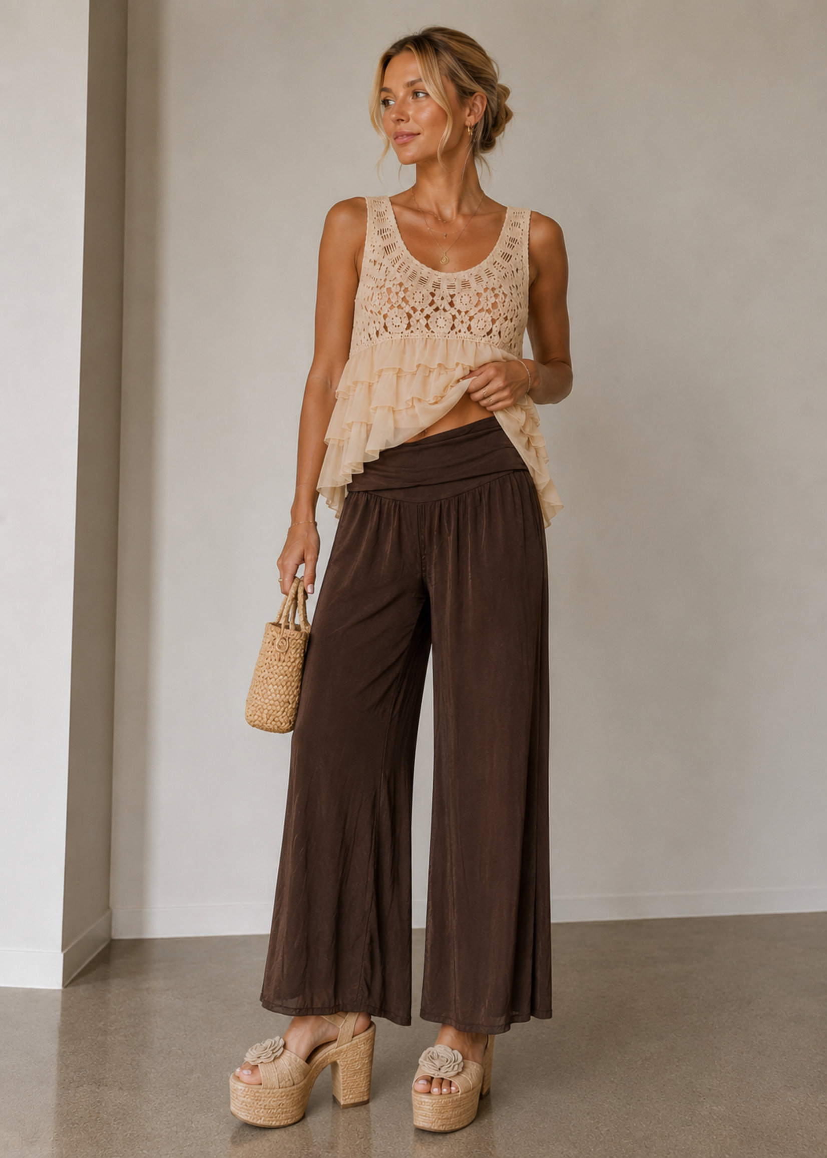 Silk wideleg pant +4 colors