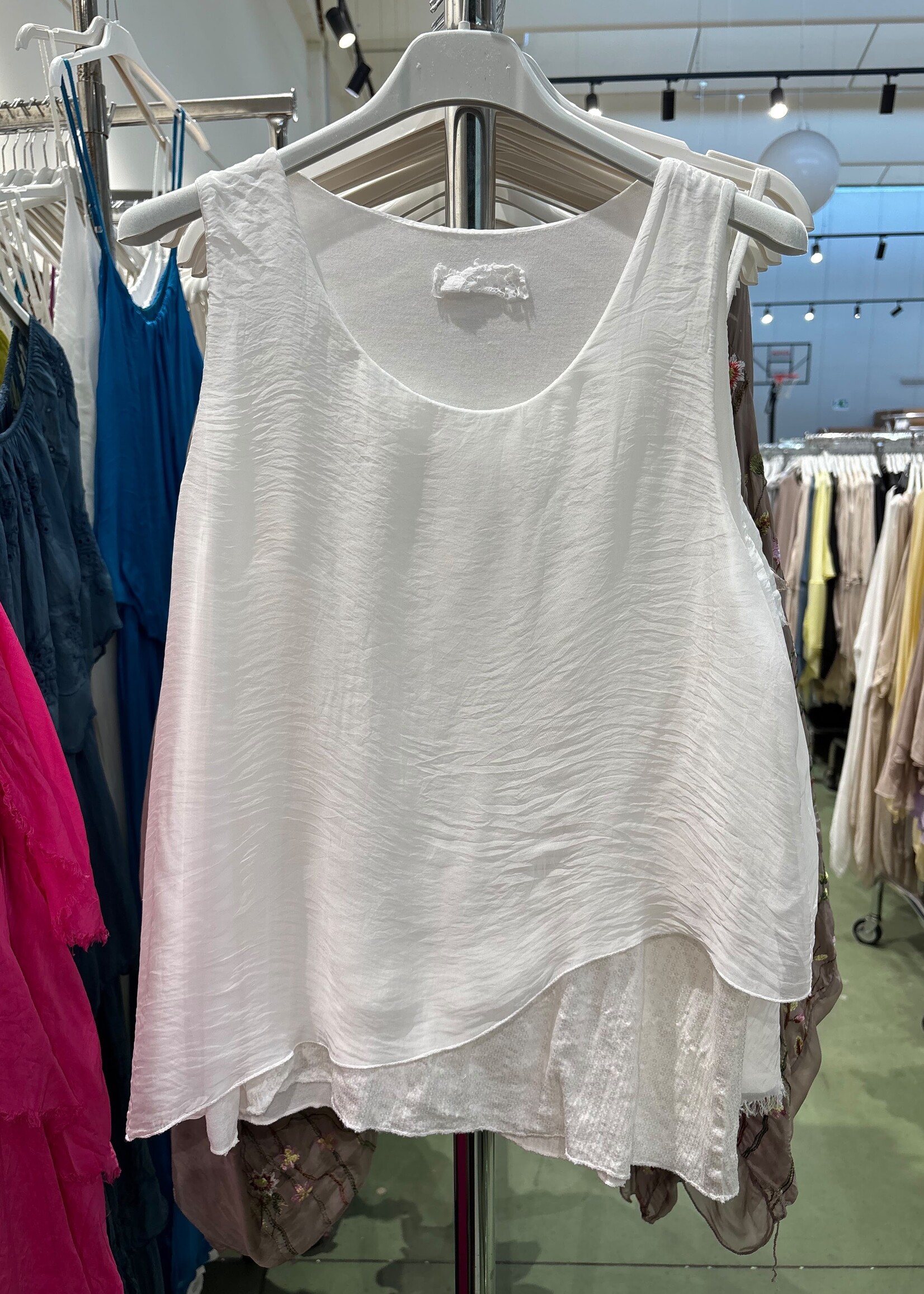 Sequin hem tank +2 colors