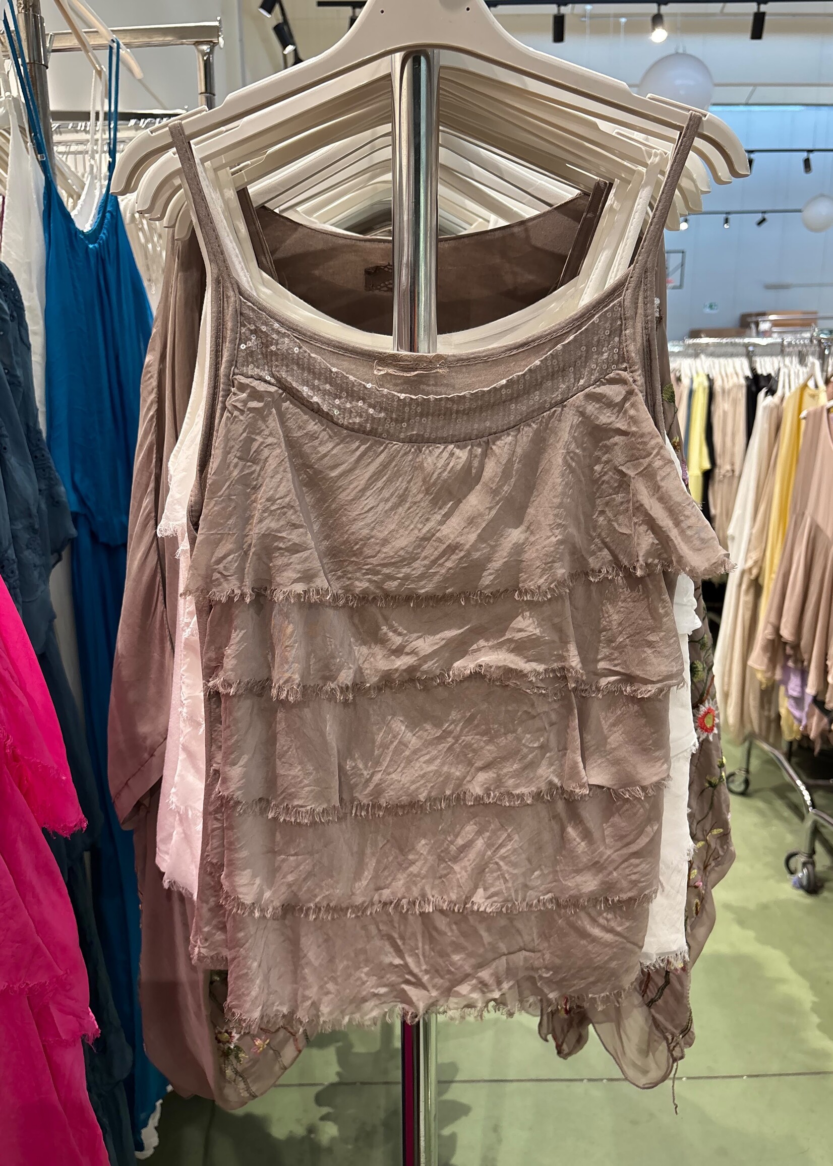 Silk sequin cami +3 colors