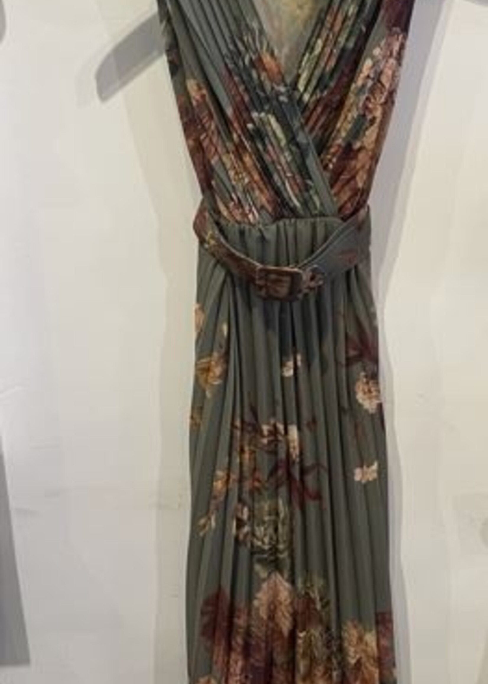 Pleat print maxi