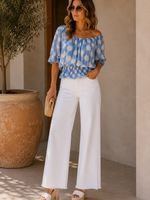 Off shoulder dot top +2 colors
