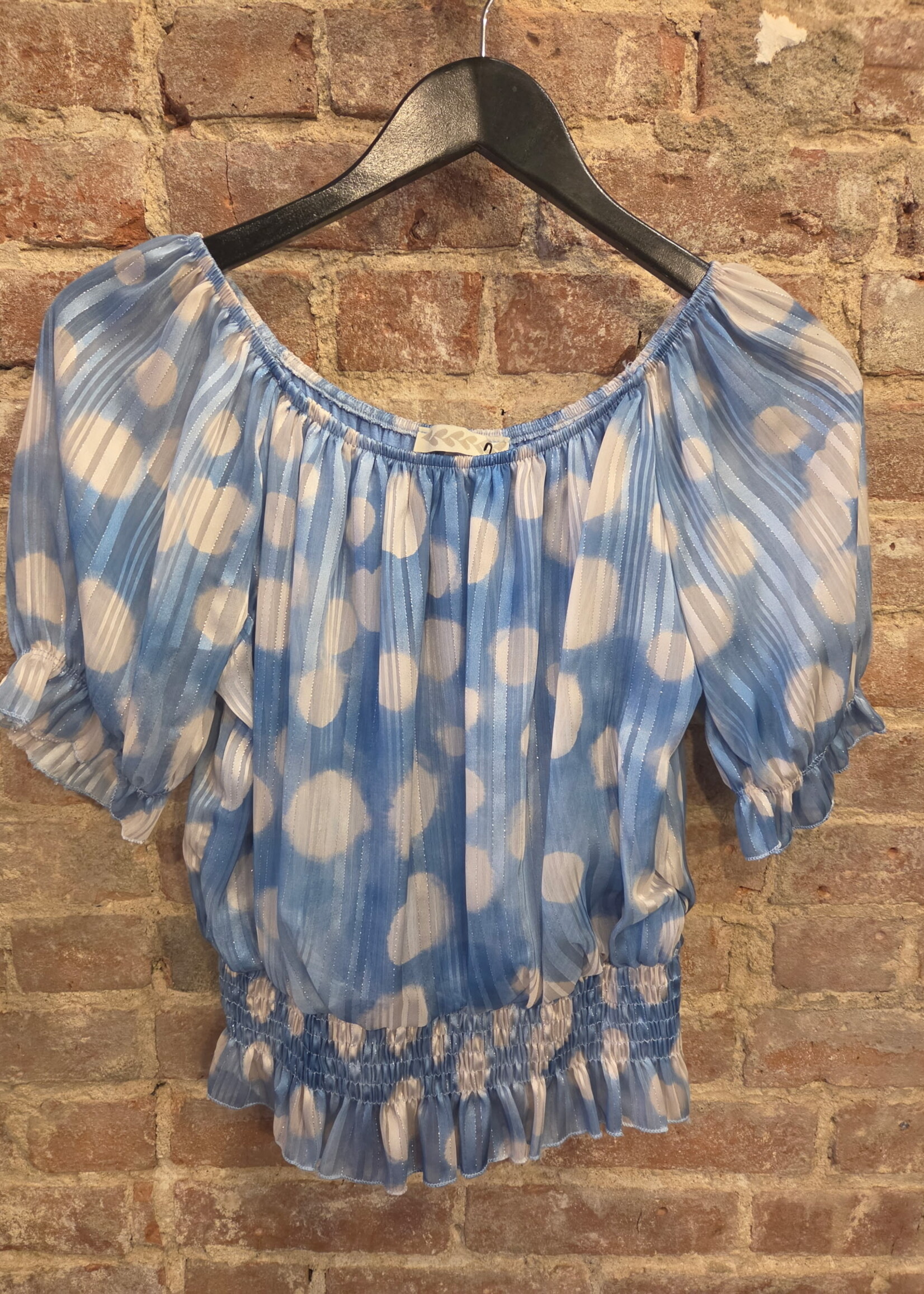 Off shoulder dot top +2 colors