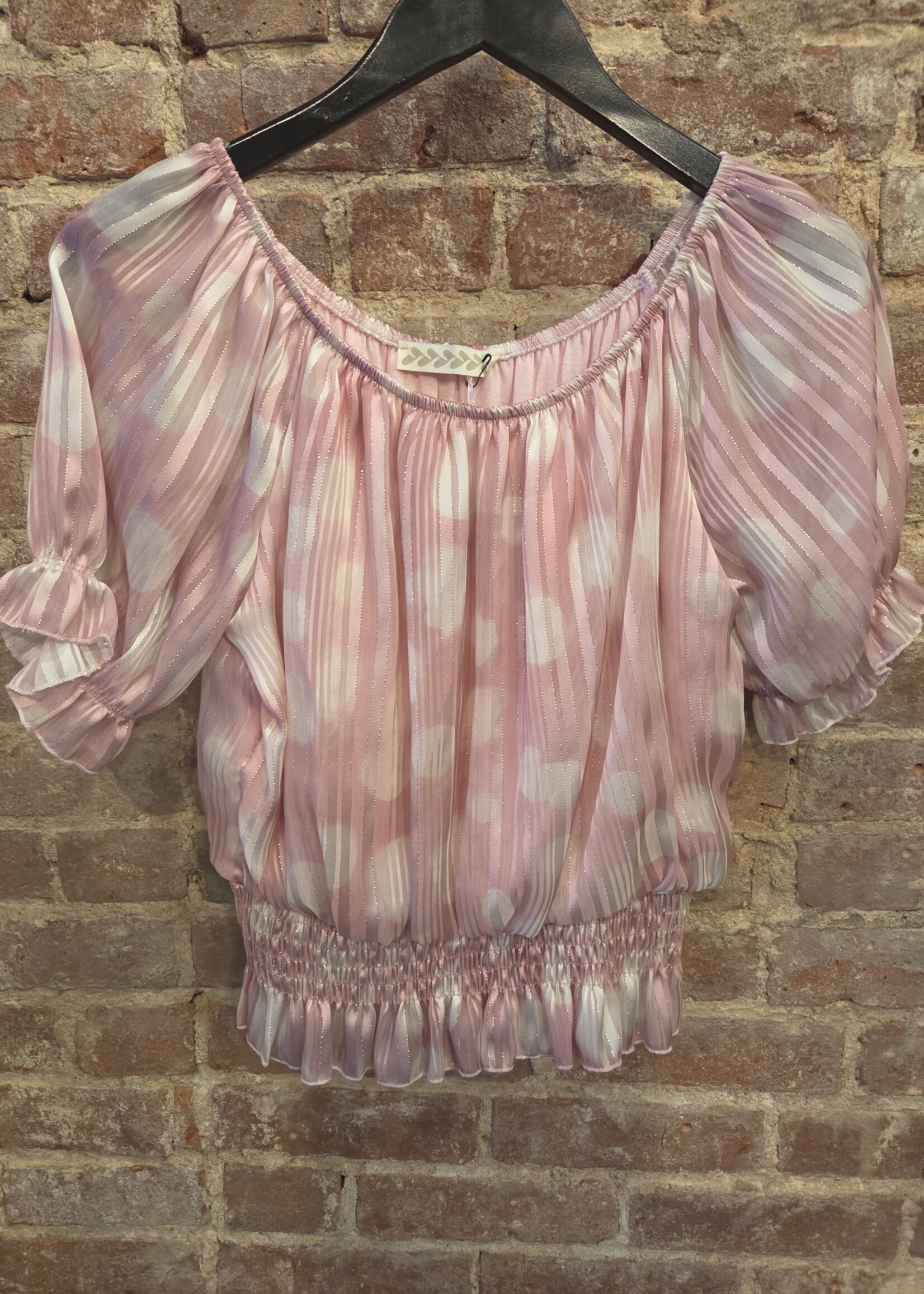 Off shoulder dot top +2 colors