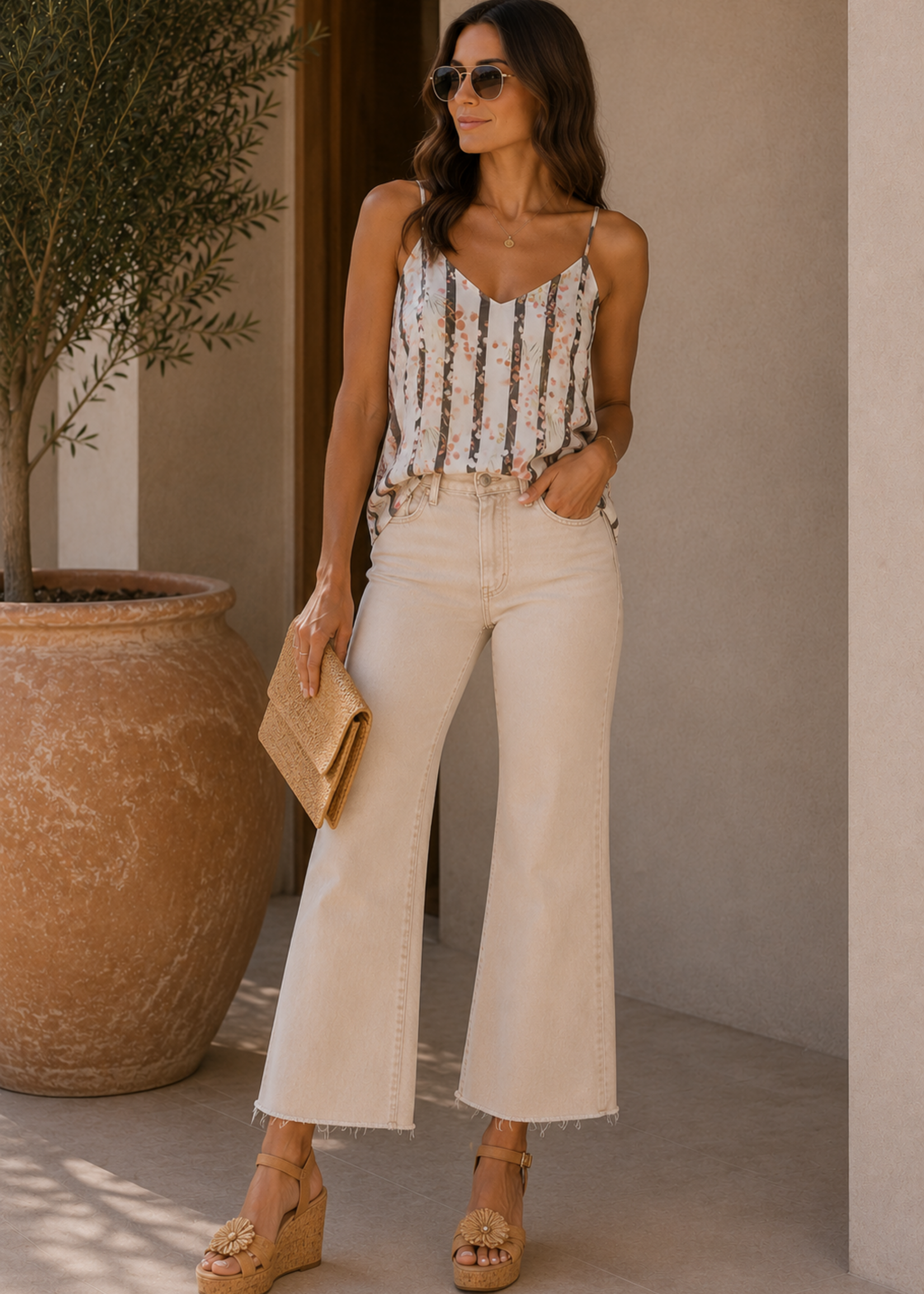 Stripe floral cami +2 colors