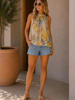Floral bubble top +2 colors