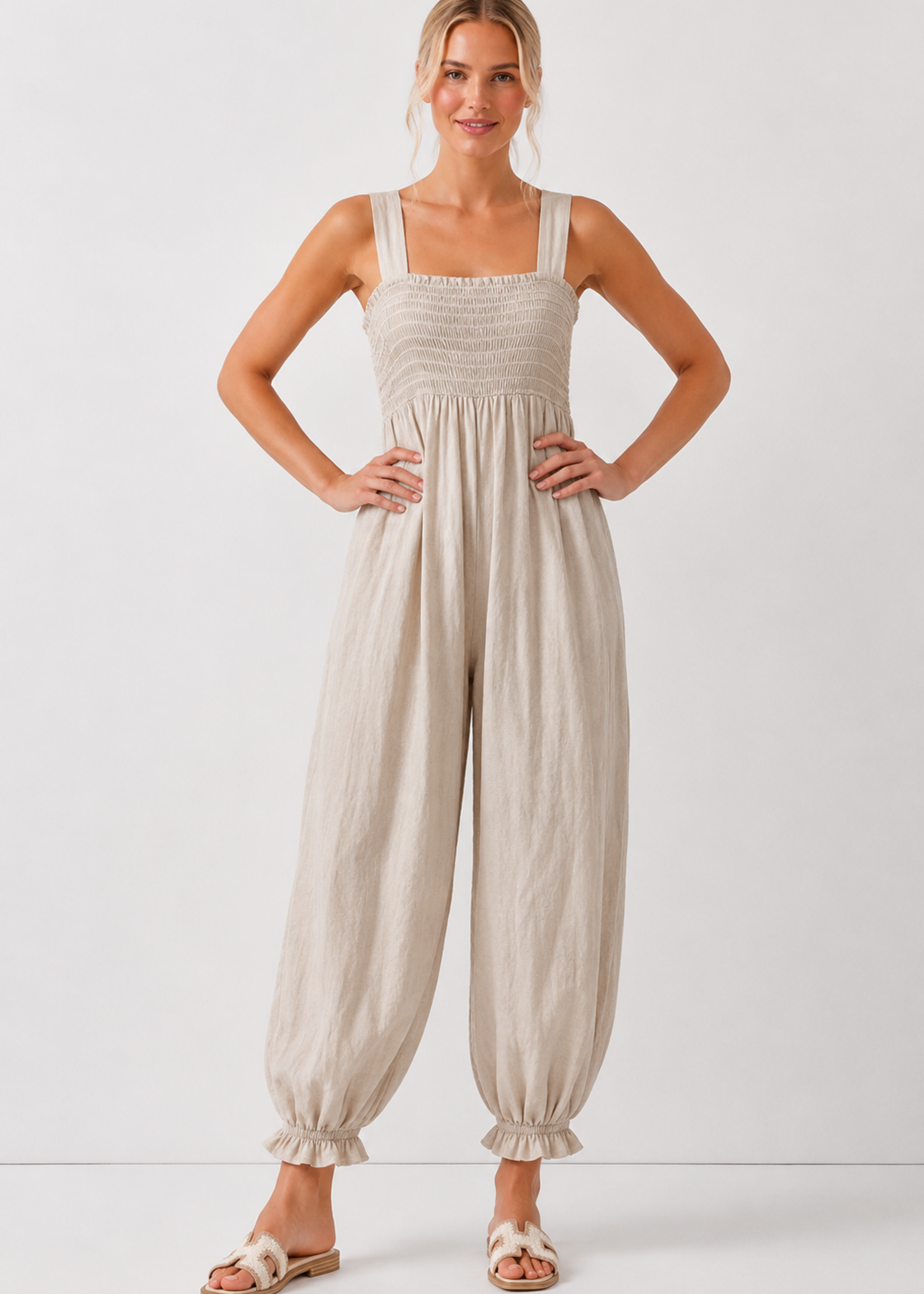 Smock balloon jumpsuit +2 colors