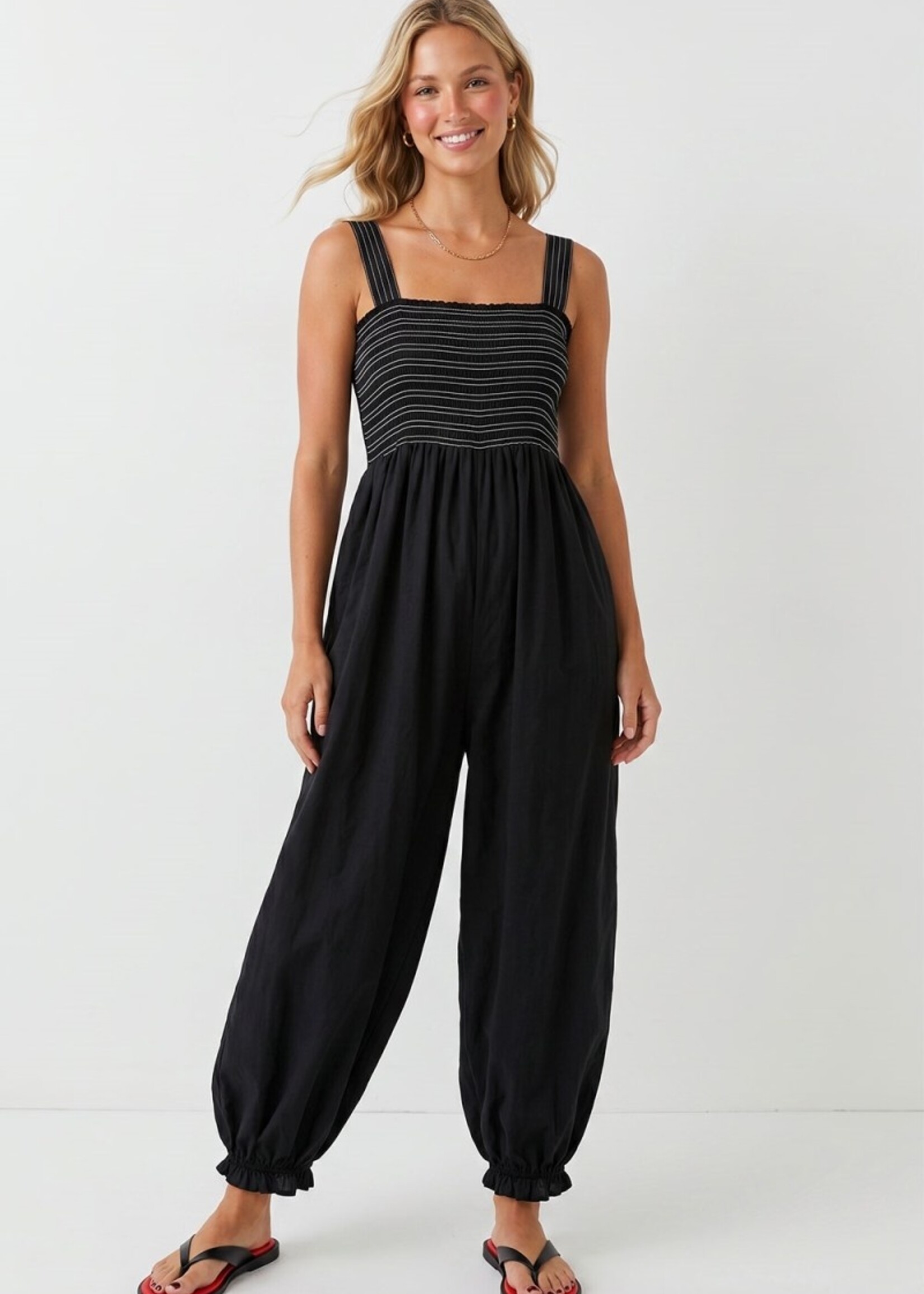 Smock balloon jumpsuit +2 colors