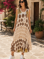Circle print plisse maxi +2 colors