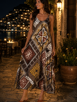 Geo print cami maxi