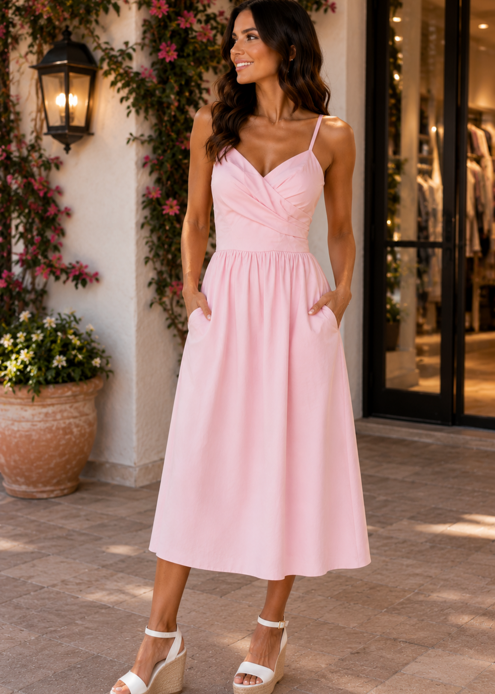 Spaghetti strap midi +4 colors