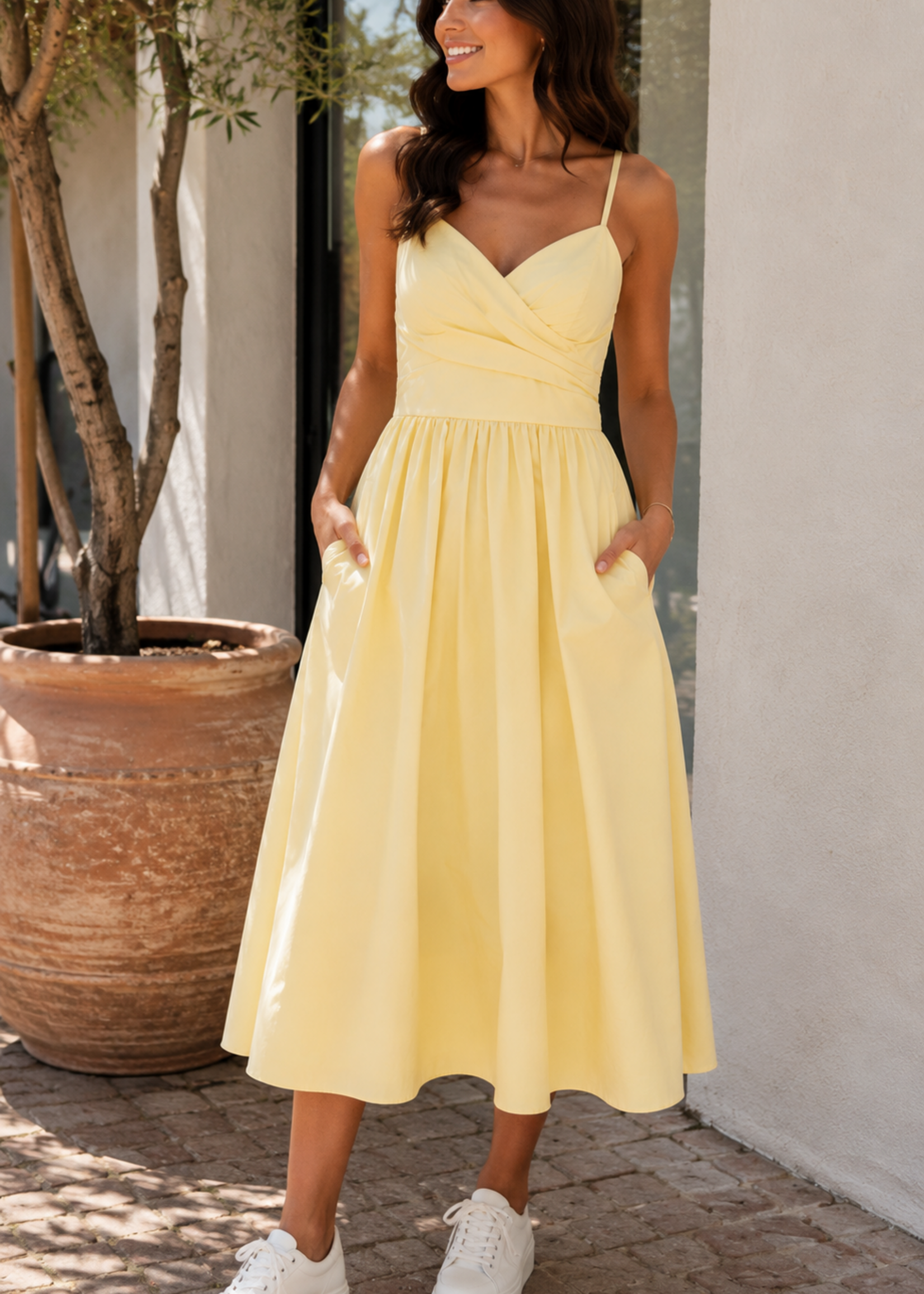 Spaghetti strap midi +4 colors