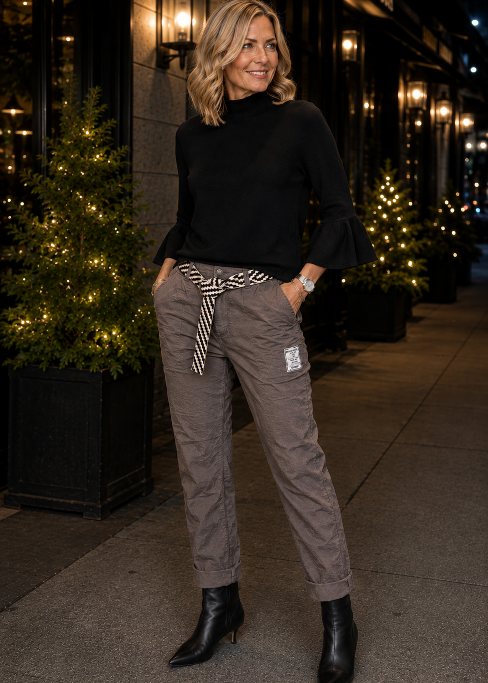 Belt jogger with patch +3 colors