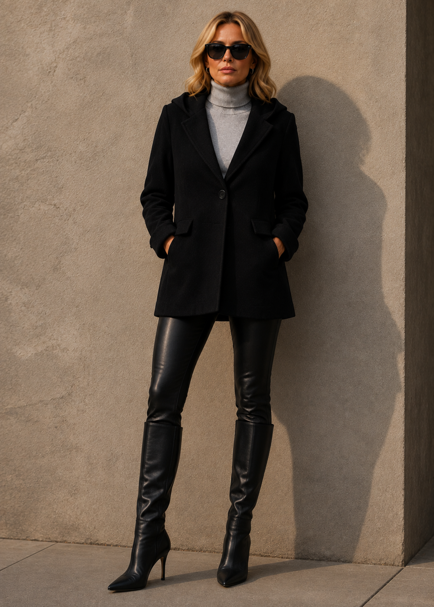 Hooded blazer +3 colors