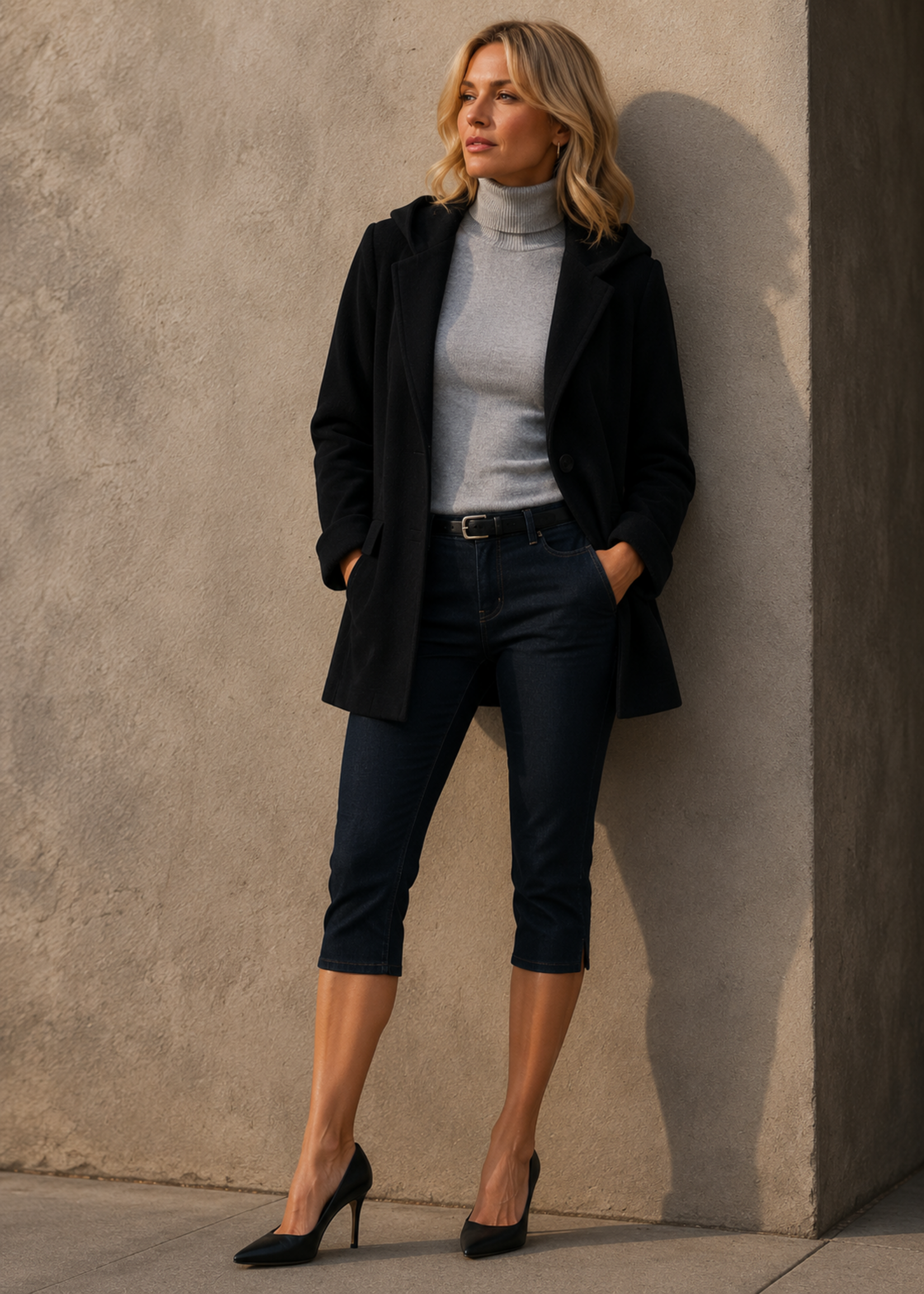 Hooded blazer +3 colors