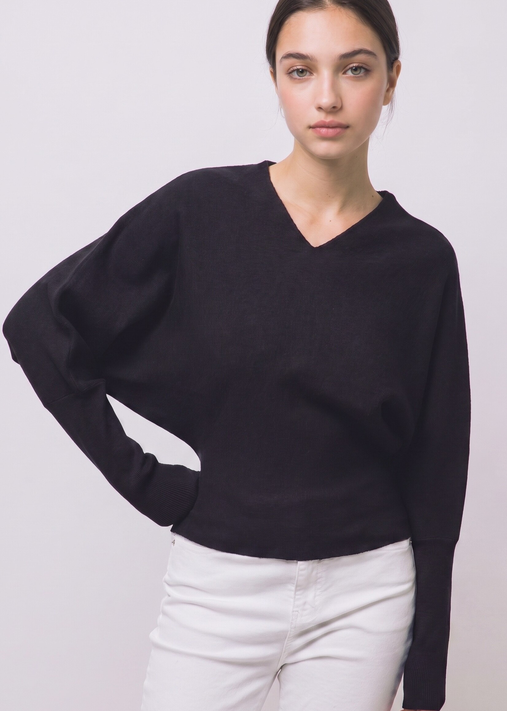 Dolman V neck top +2 colors