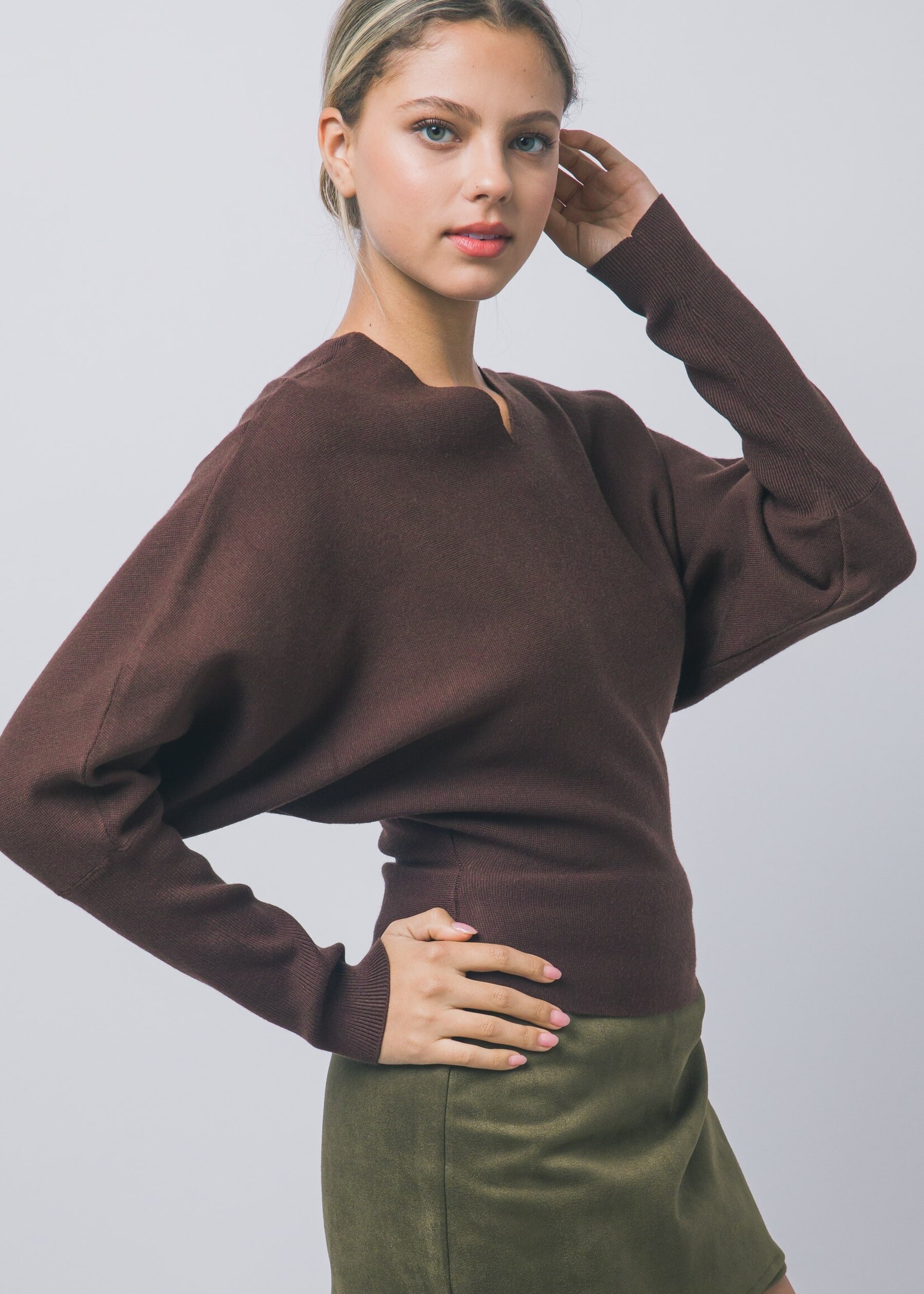 Dolman V neck top +2 colors