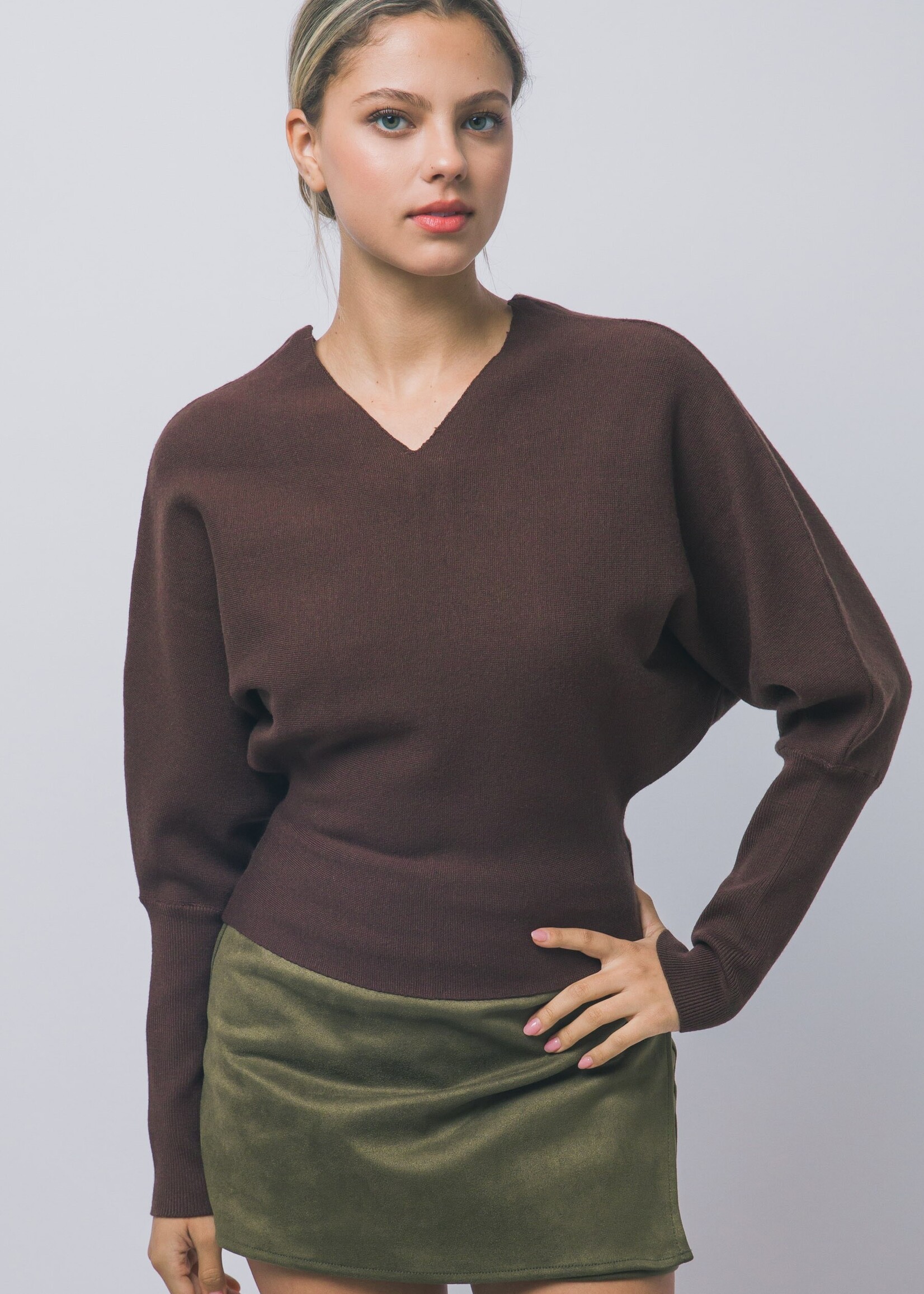 Dolman V neck top +2 colors