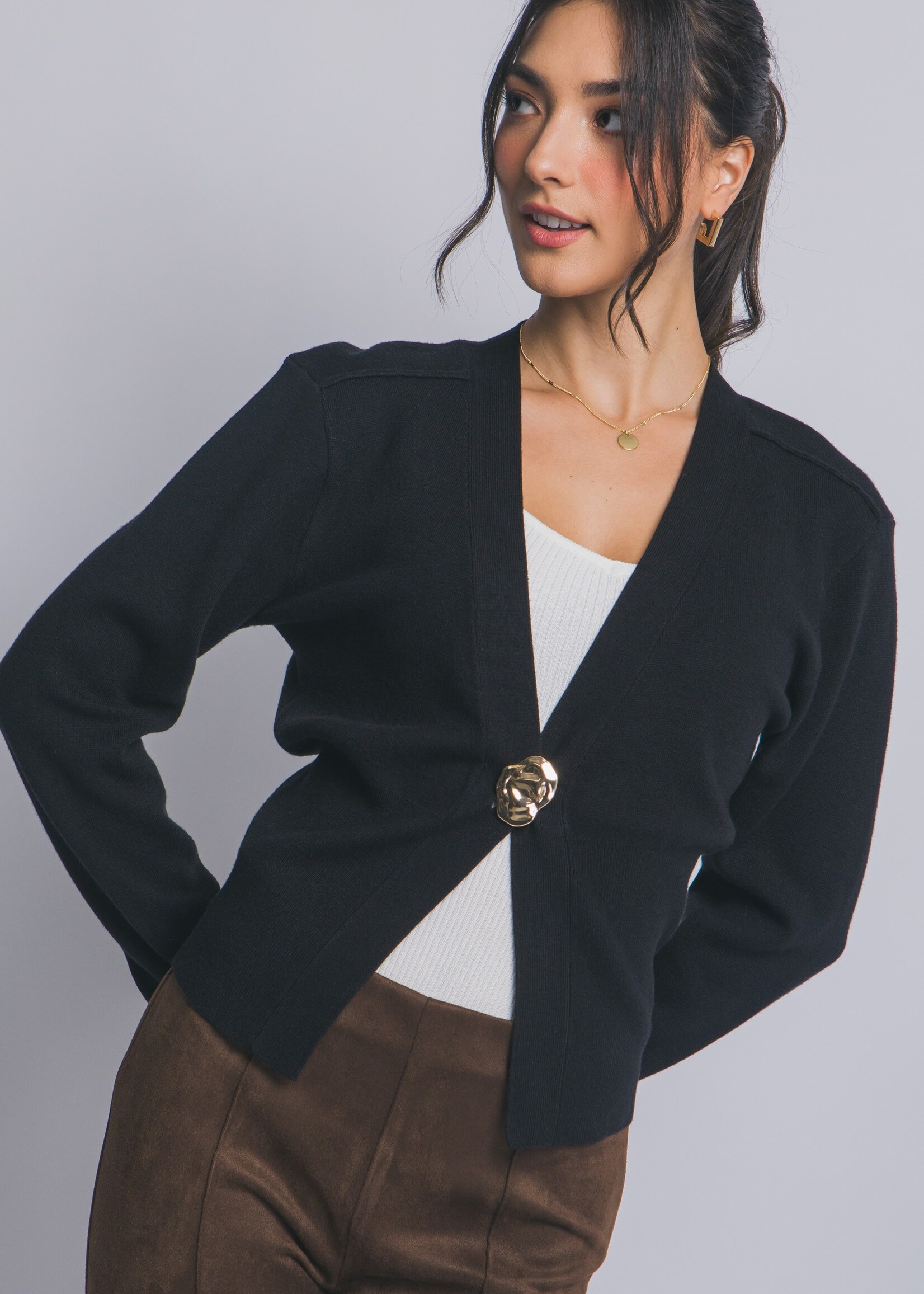 1 button cardigan +2 colors