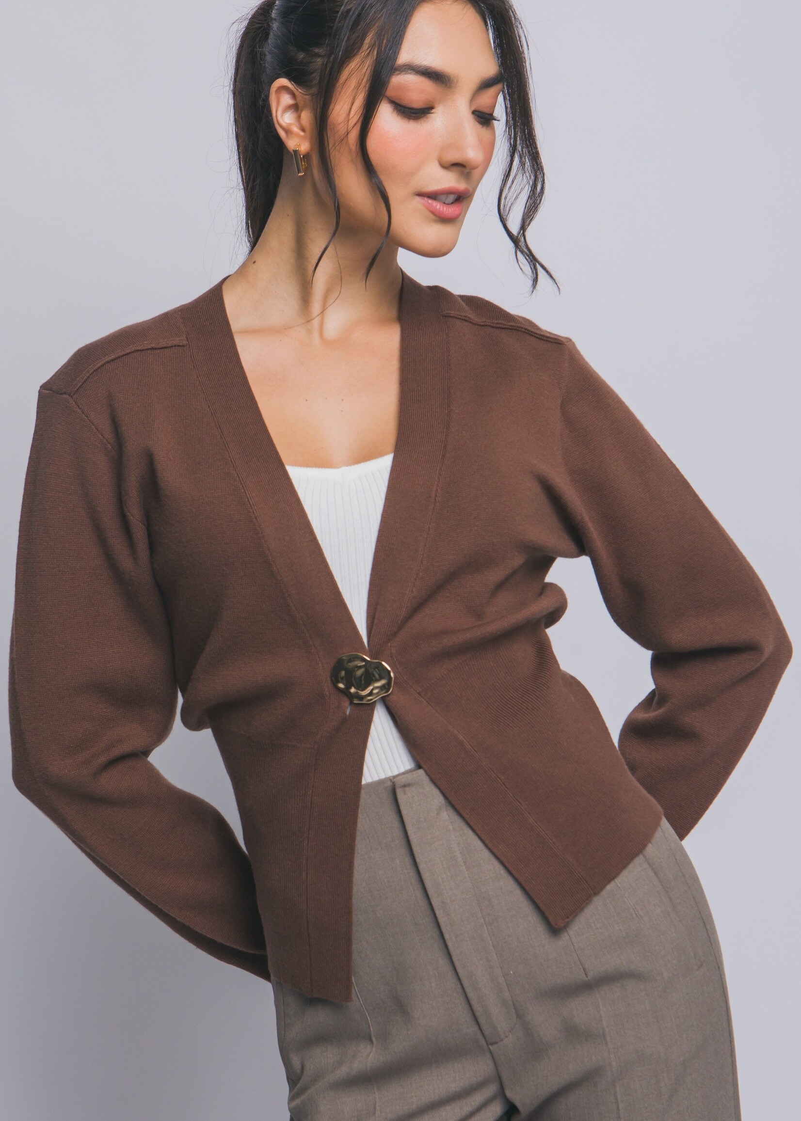 1 button cardigan +2 colors