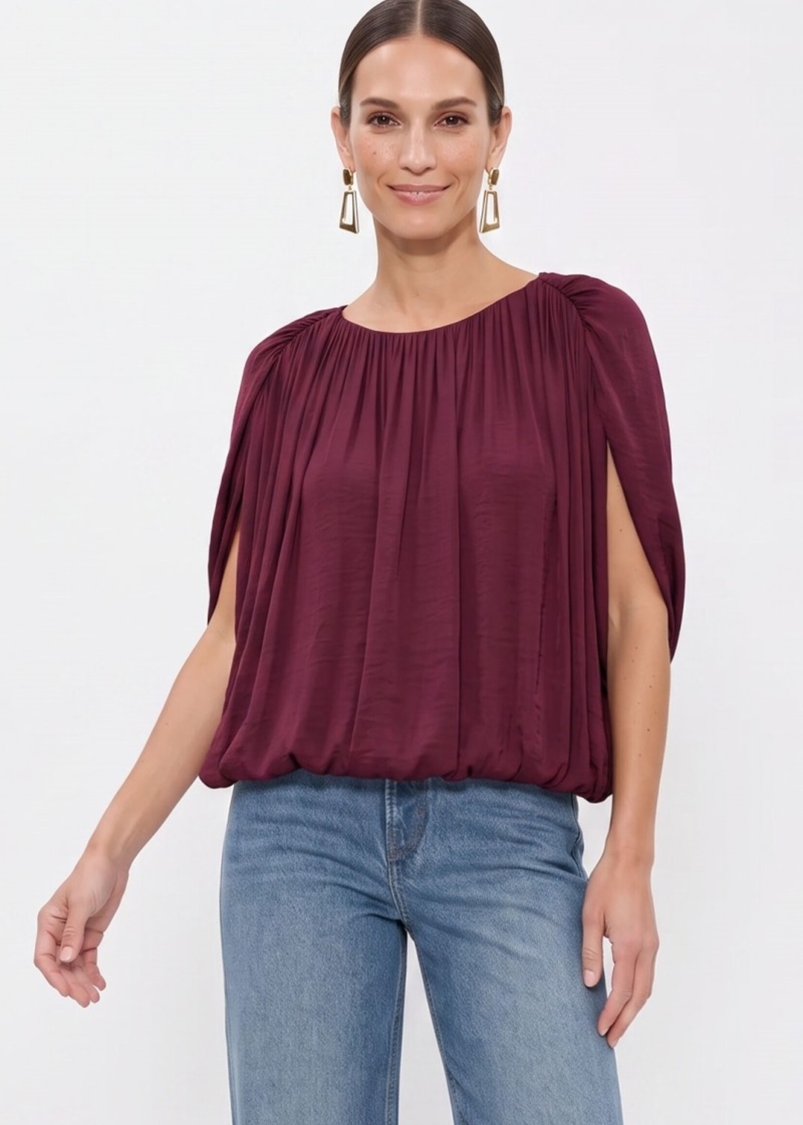 Bubble hem top +3 colors