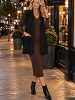 Long knit vest +2 colors