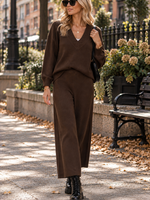 V neck pant set +2 colors