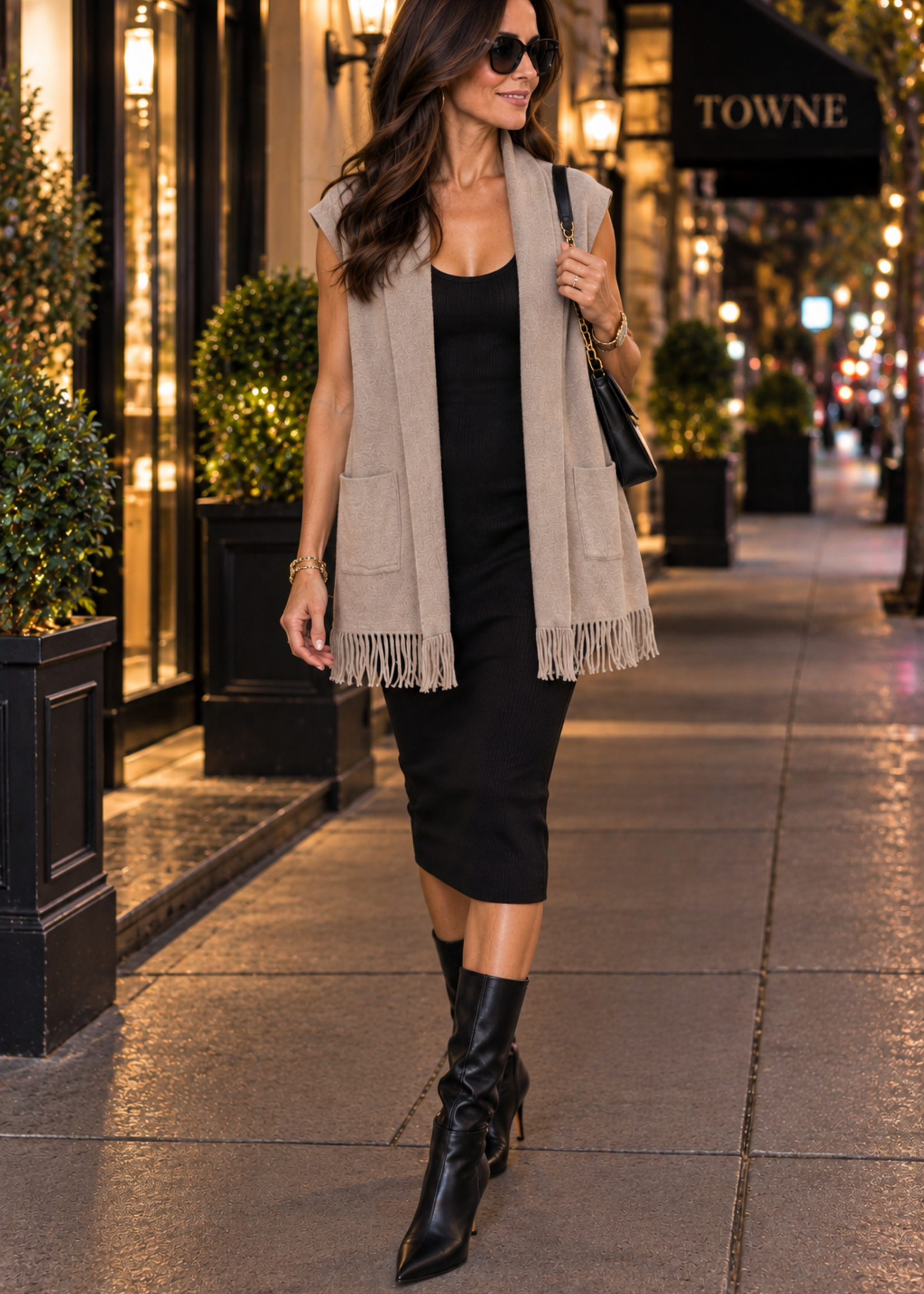Fringe sweater vest