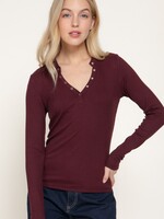 Snap Henley top +3 colors