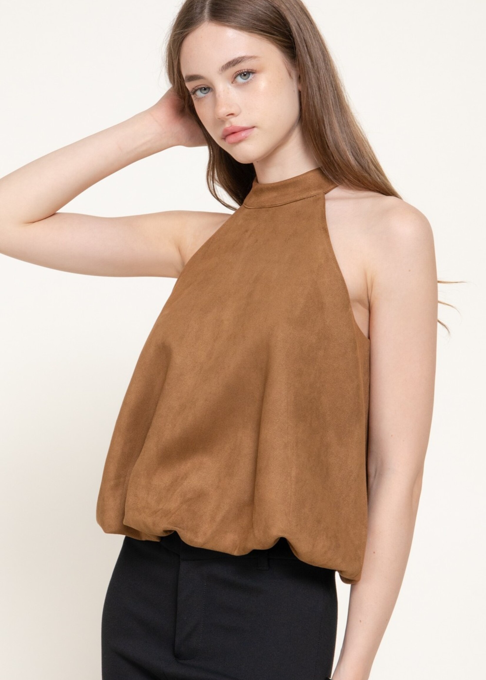 Suede bubble top +3 colors