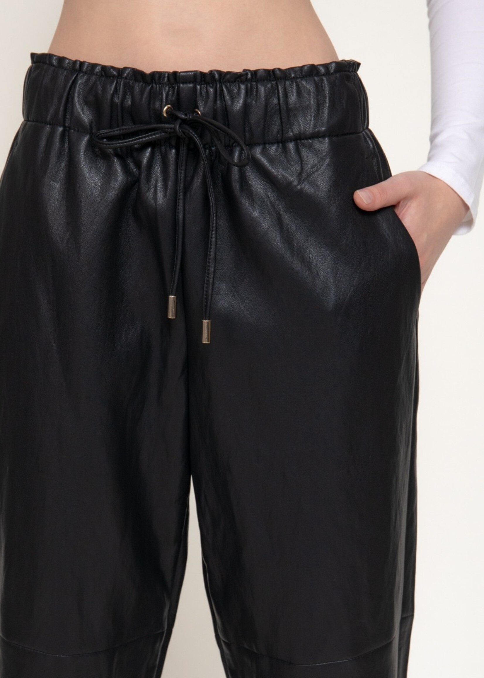 Leather wide leg jogger +2 colors