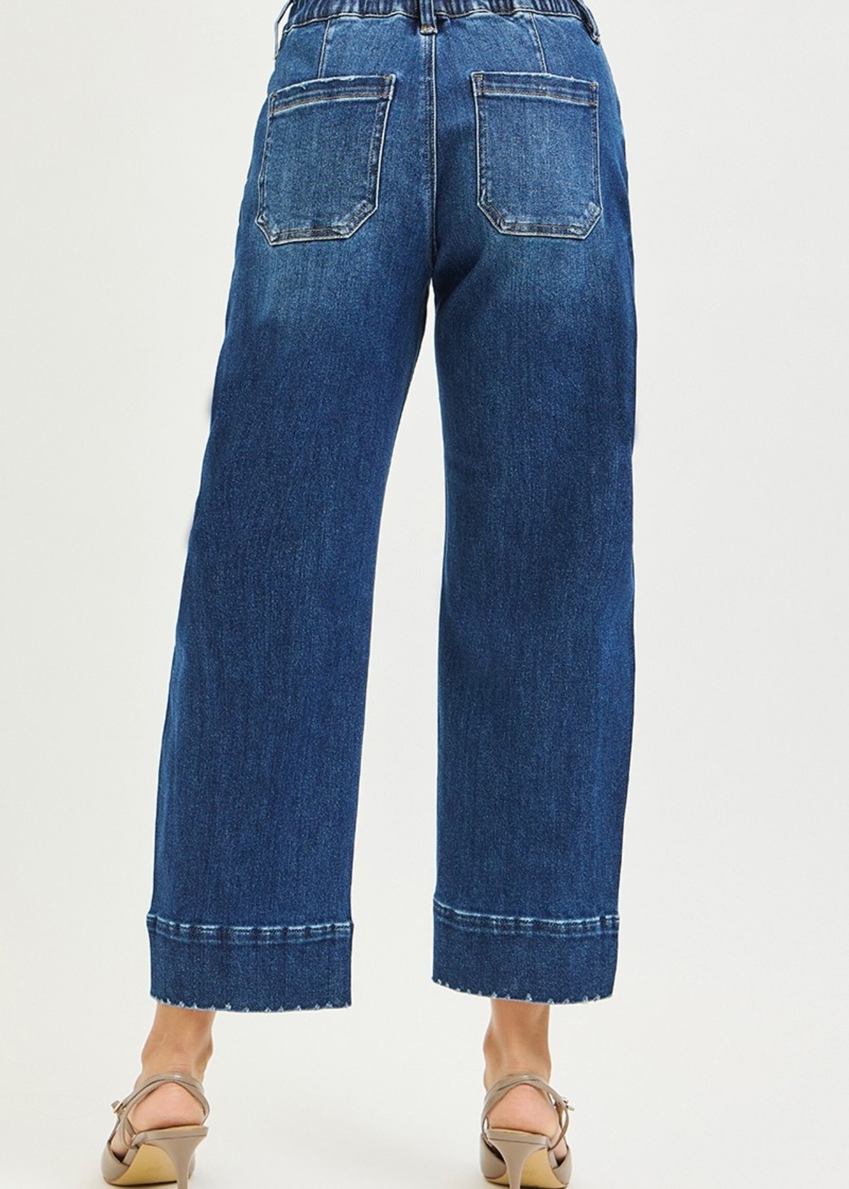 Crop barrel jean