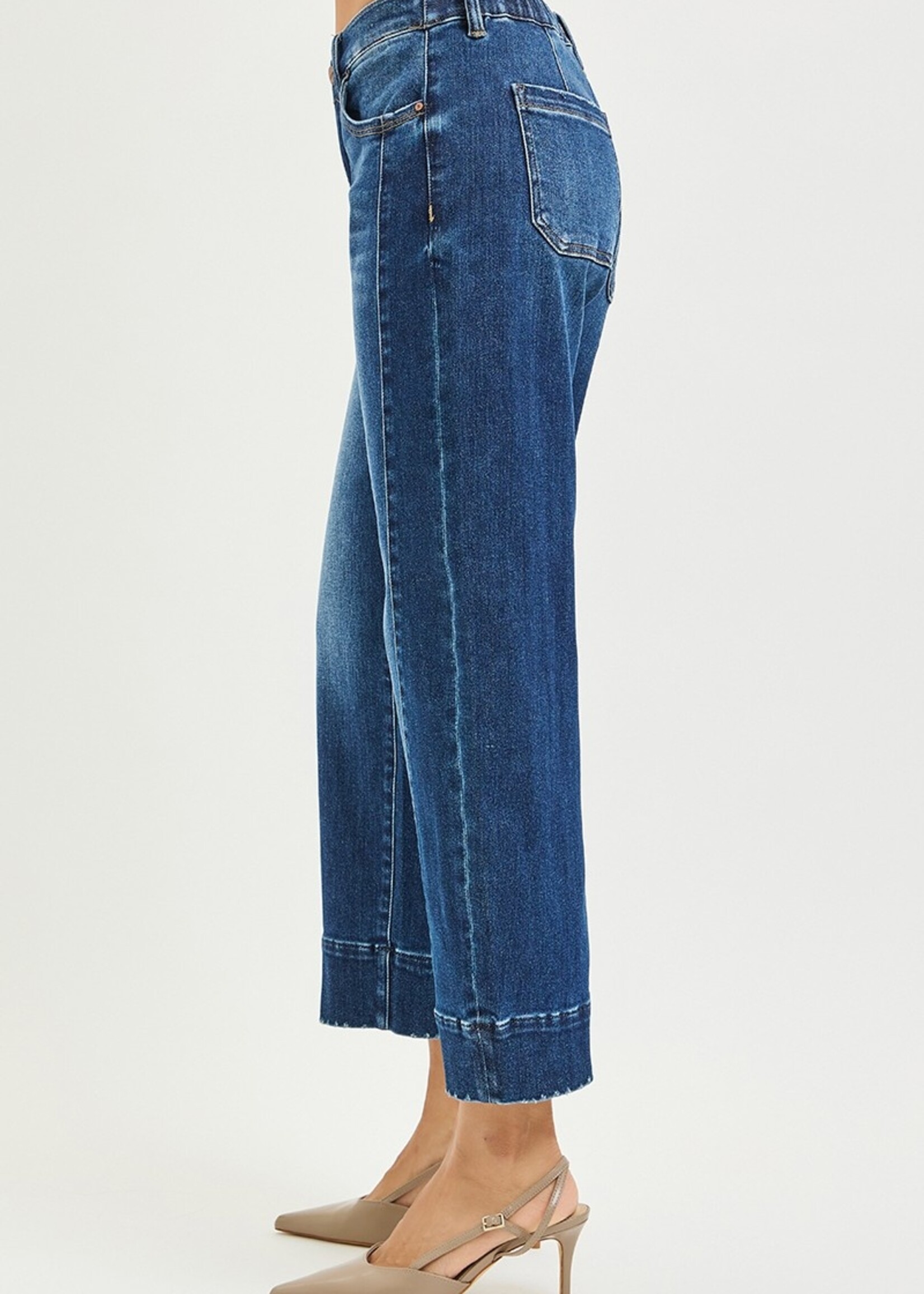Crop barrel jean