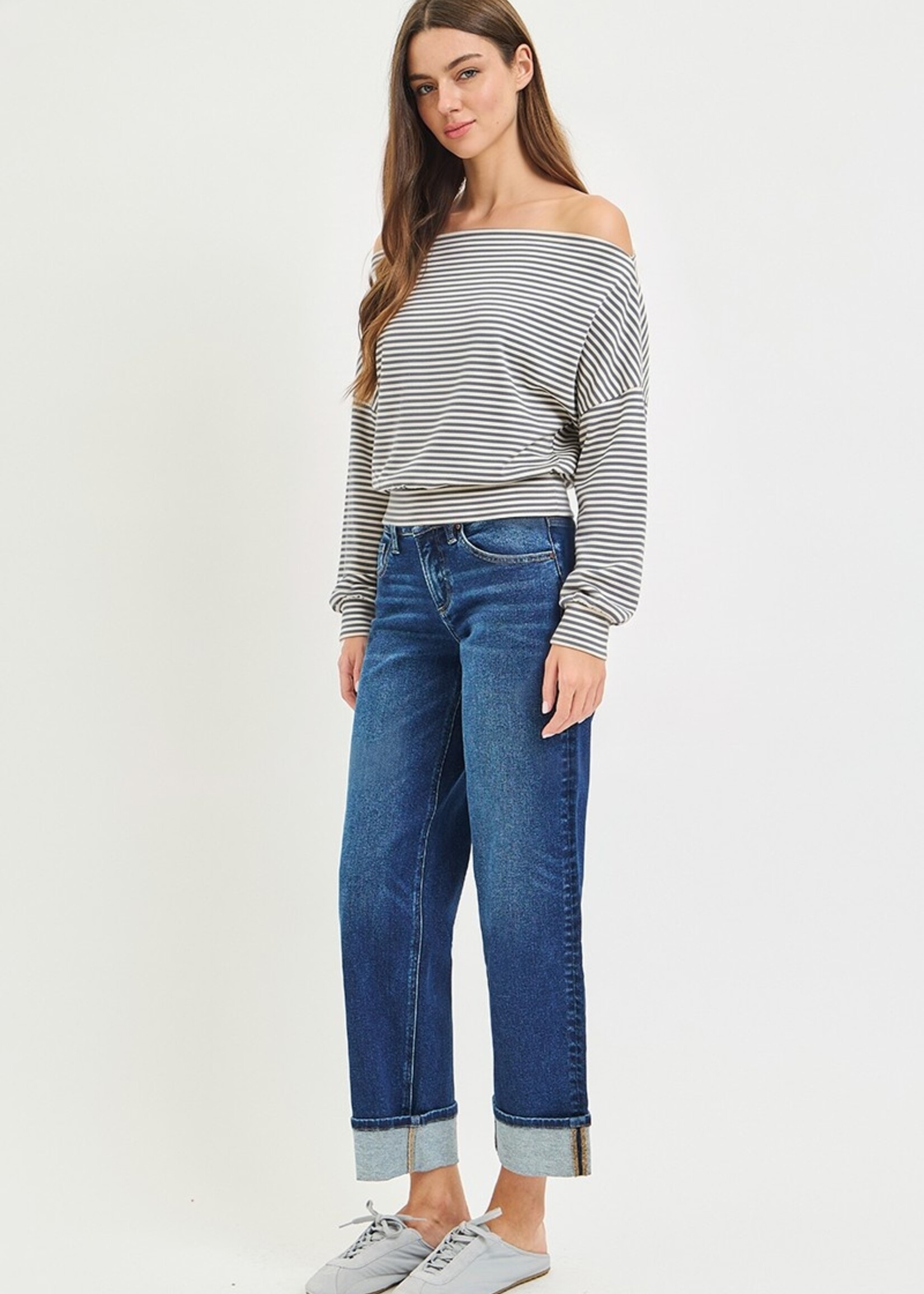 Boyfriend cuff jean