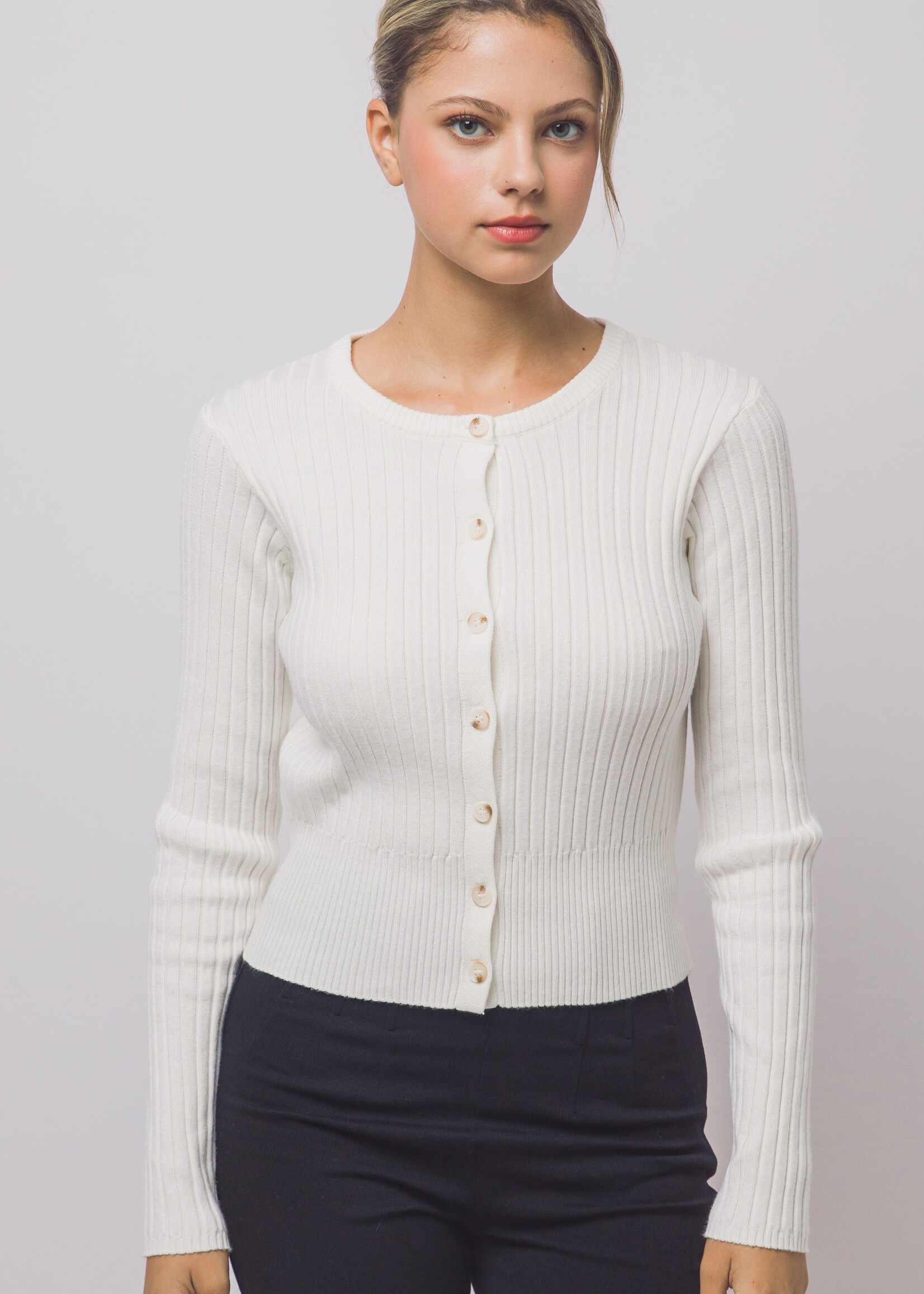 Fur trim cardigan +2 colors