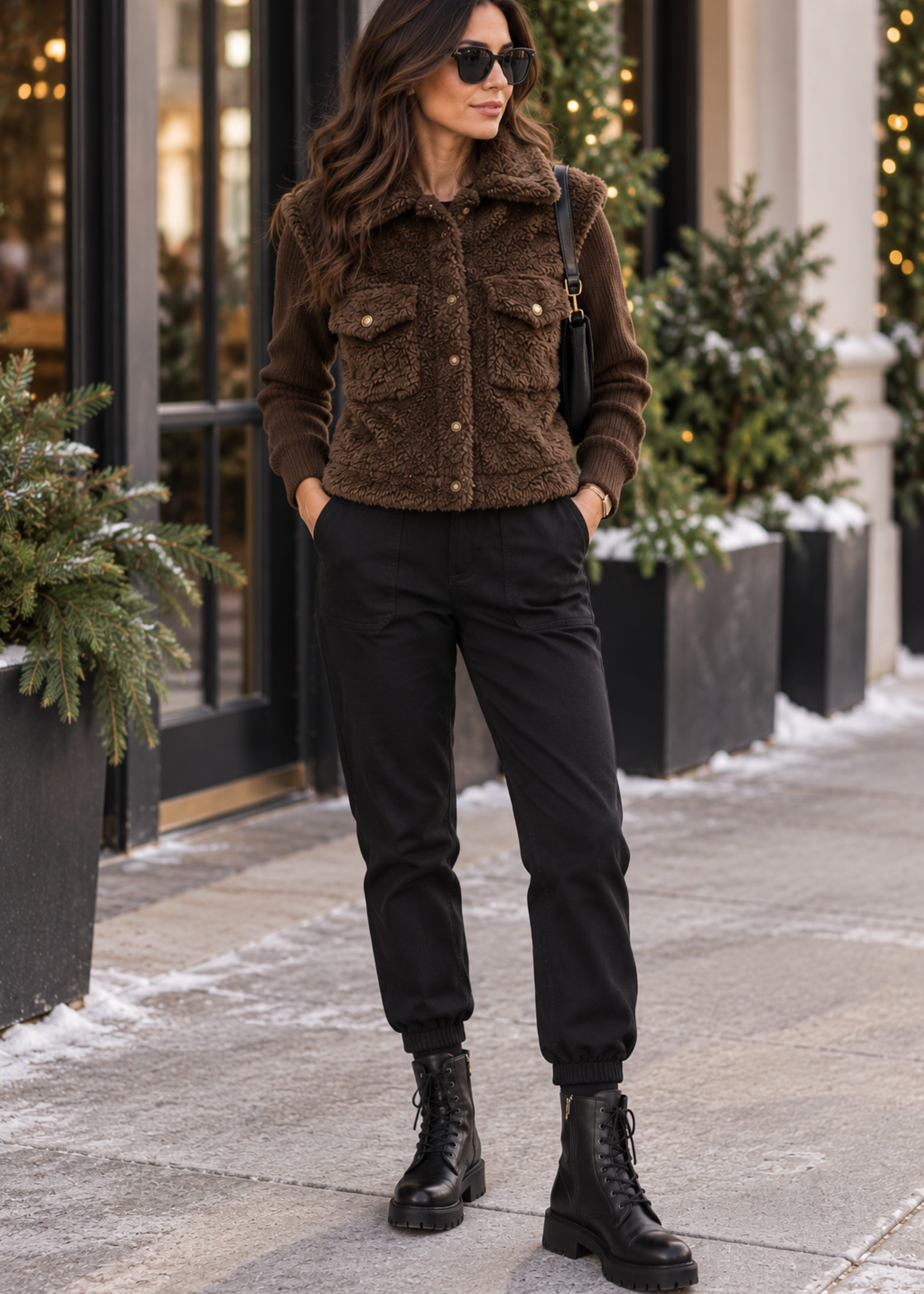 Knit and sherpa mix jacket +2 colors